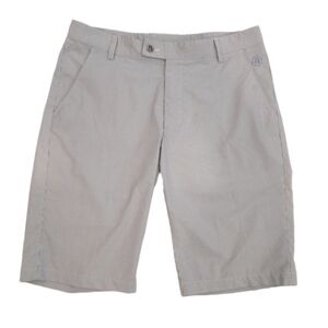 💠ABACUS Bermuda Golf Shorts Striped Chambray Lightweight Premium Activewear